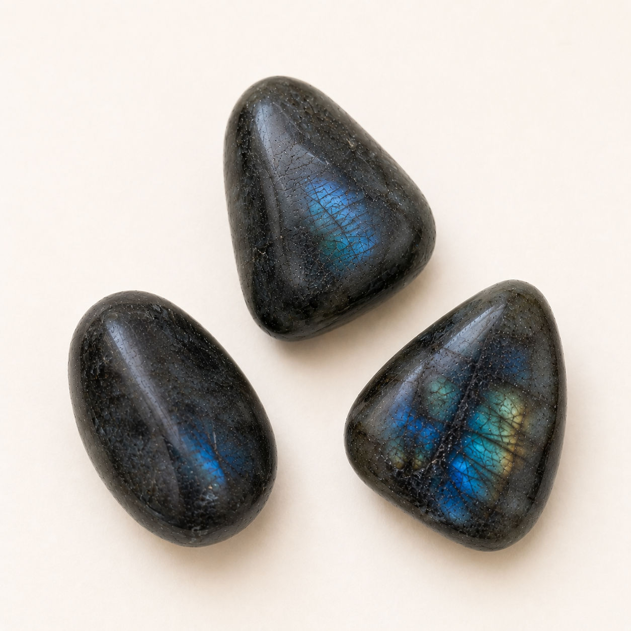 Labradorit Trommelstein (dunkel)
