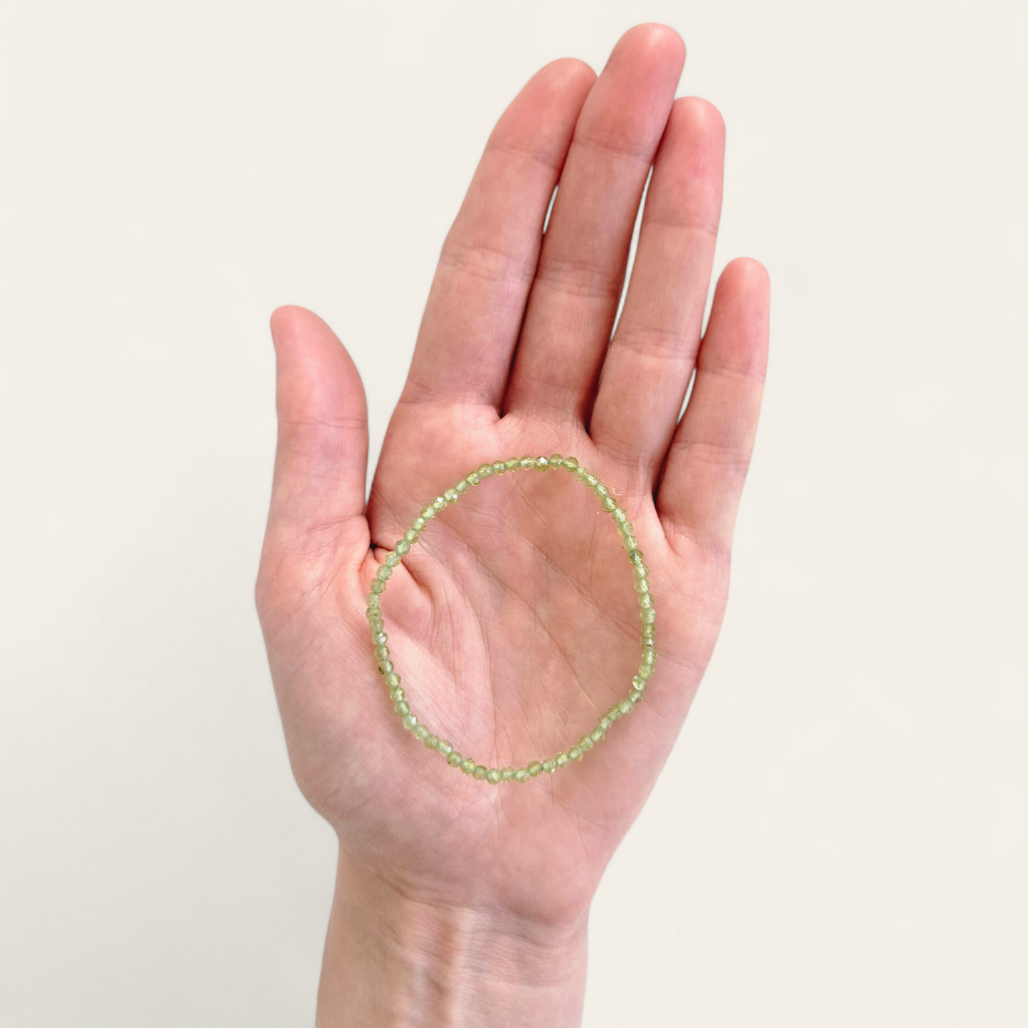 Prehnit Armband facettiert 3mm