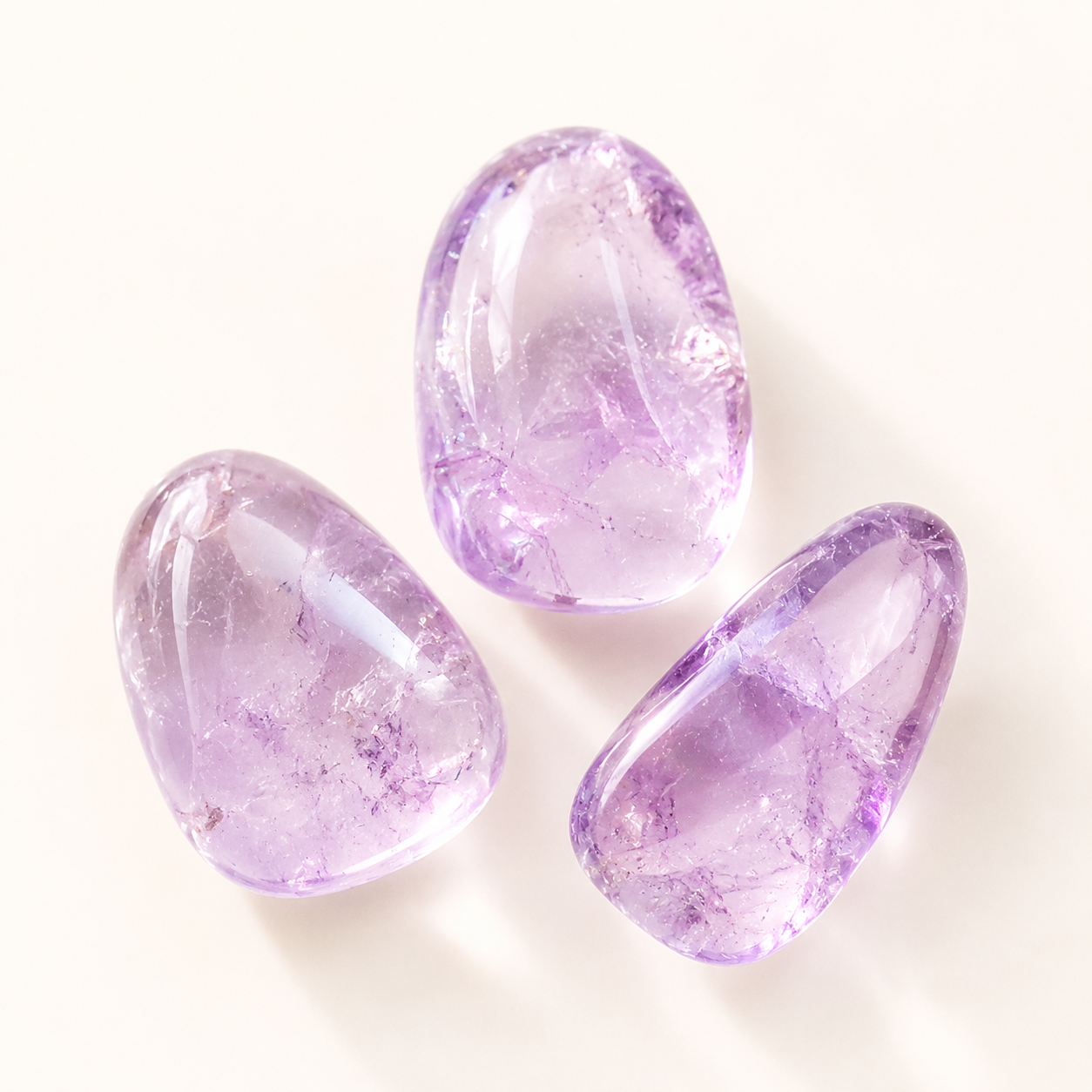 Amethyst (transparent) Trommelstein