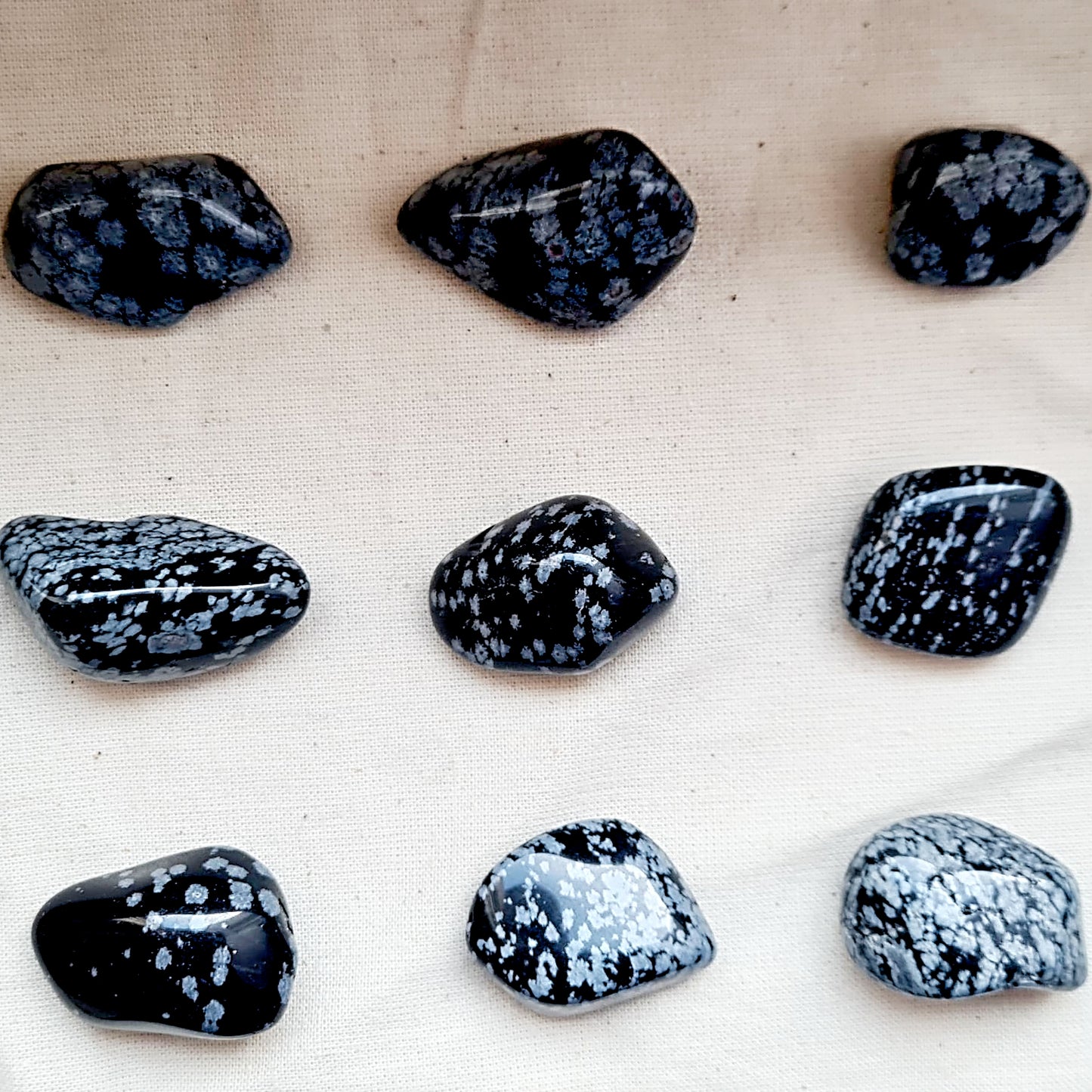 Schneeflocken Obsidian Trommelstein