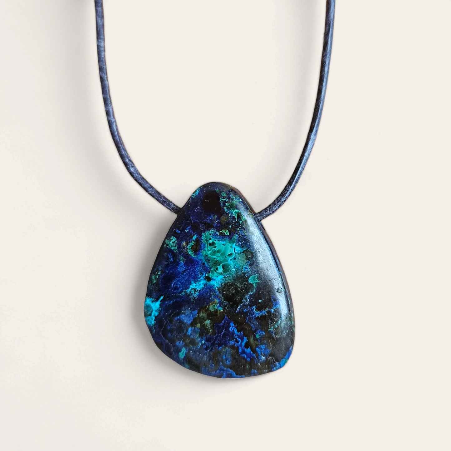 Azurit-Malachit Kettenanhänger gebohrt