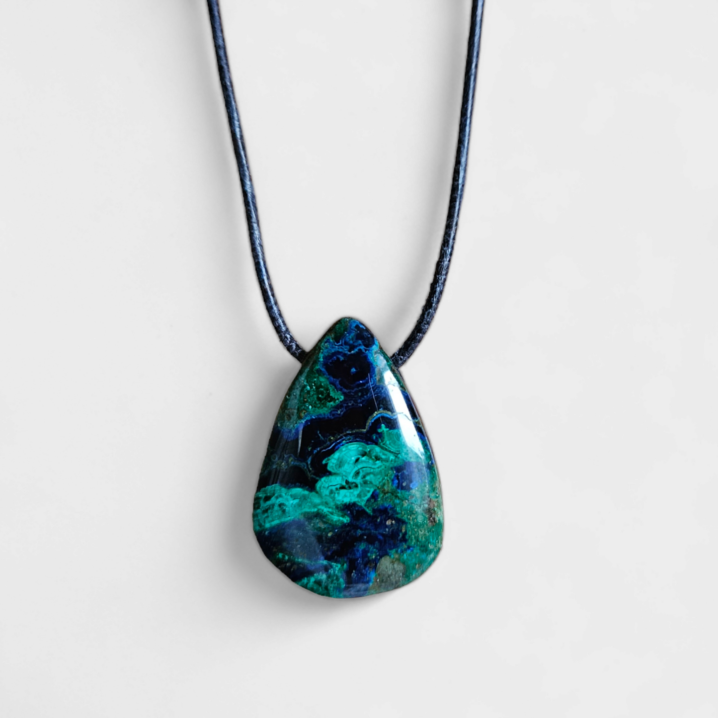 Azurit-Malachit Kettenanhänger gebohrt