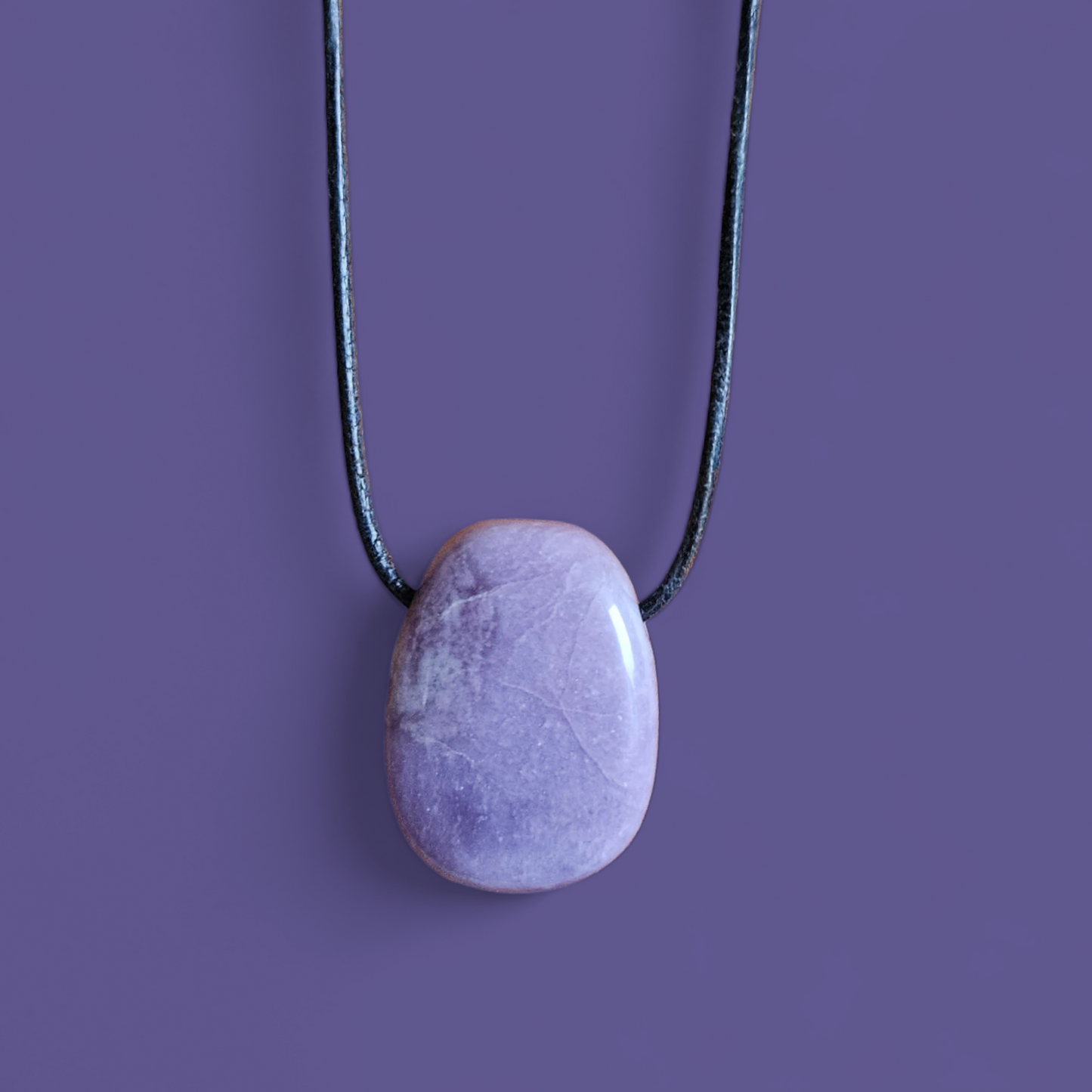 Lepidolith Kettenanhänger gebohrt