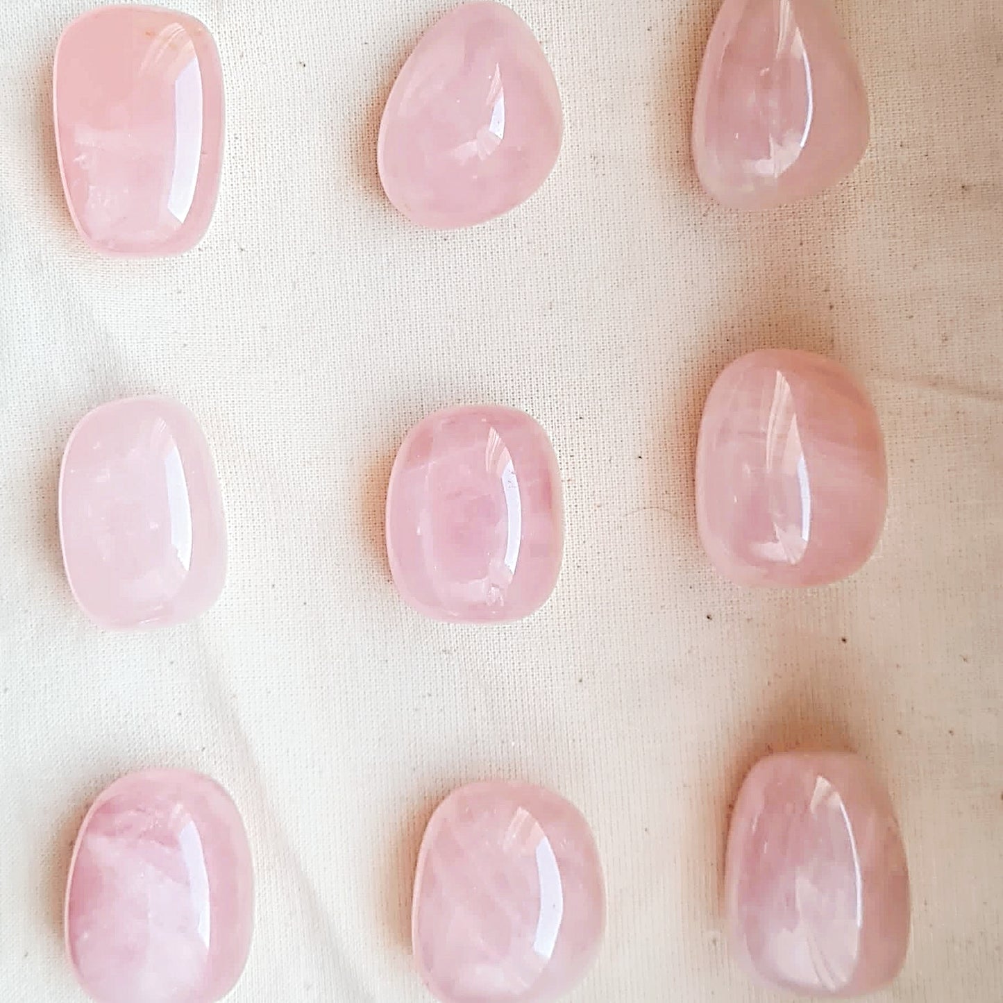 Rosenquarz Trommelstein