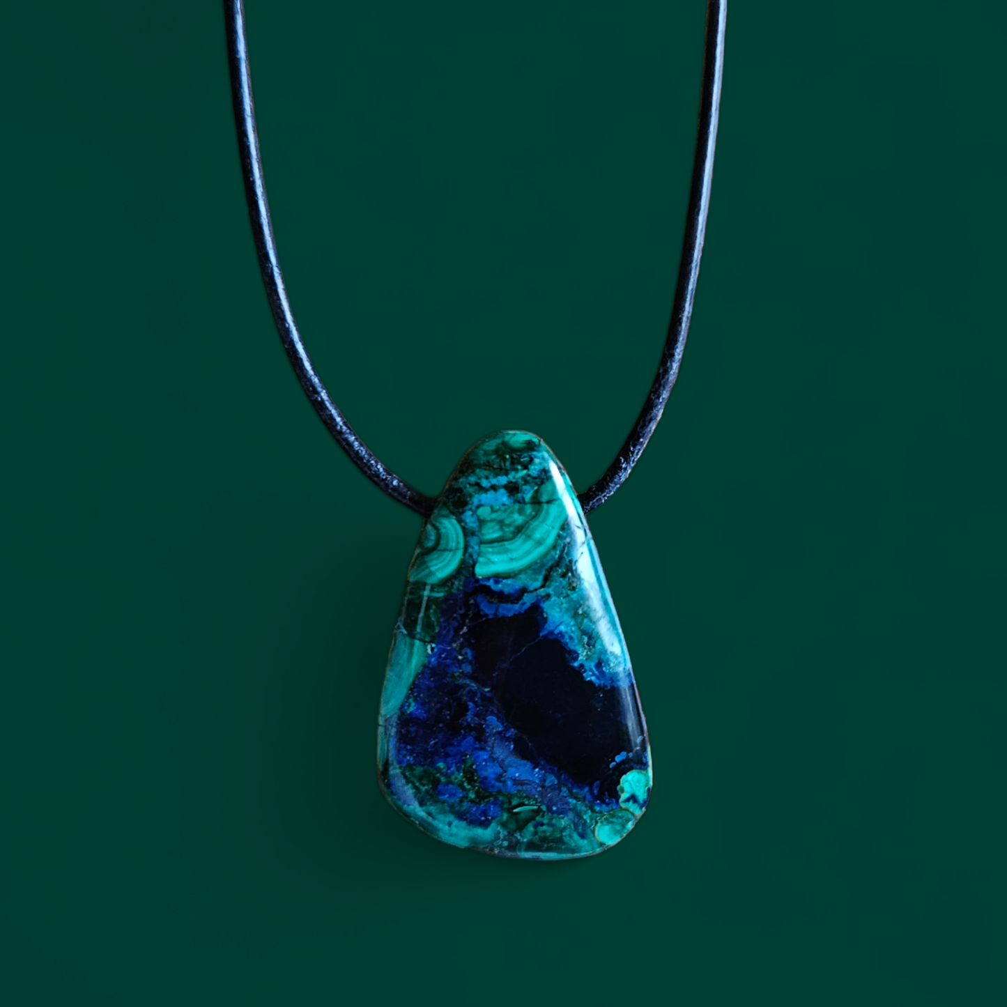 Azurit-Malachit Kettenanhänger gebohrt