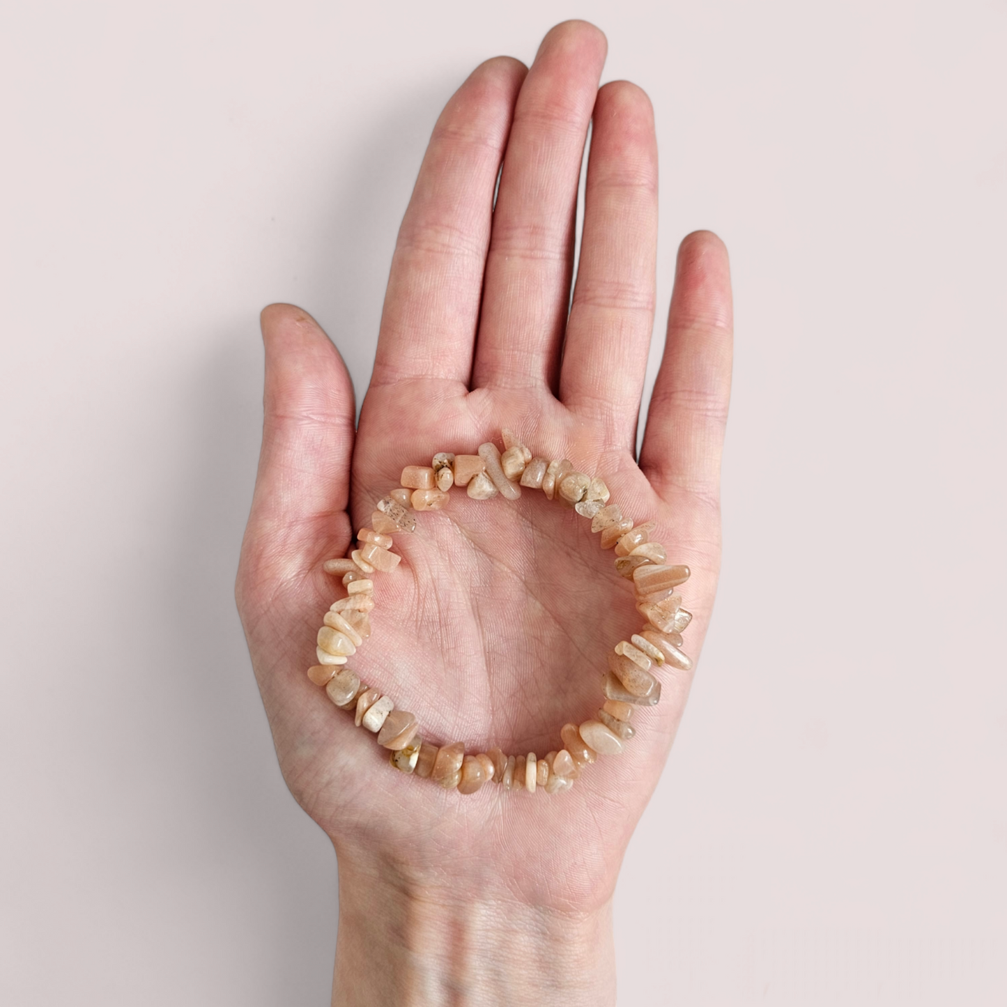 Mondstein Aprikot Splitterarmband