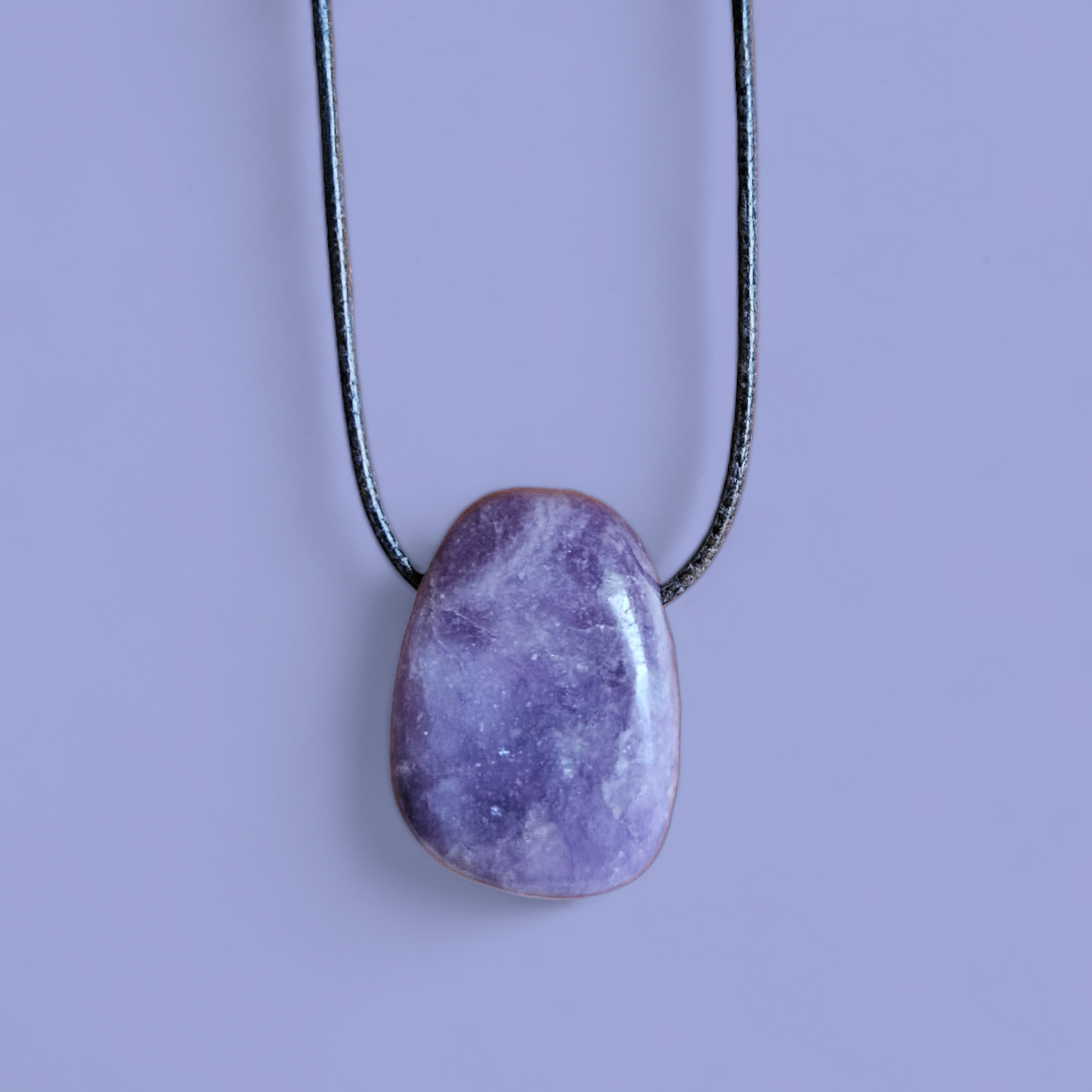 Lepidolith Kettenanhänger gebohrt