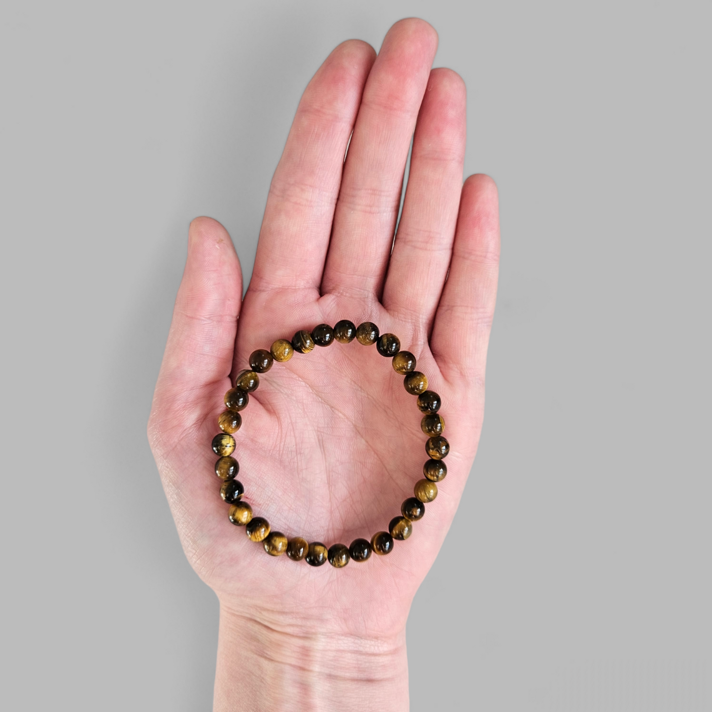 Tigerauge Armband Kugel 6mm