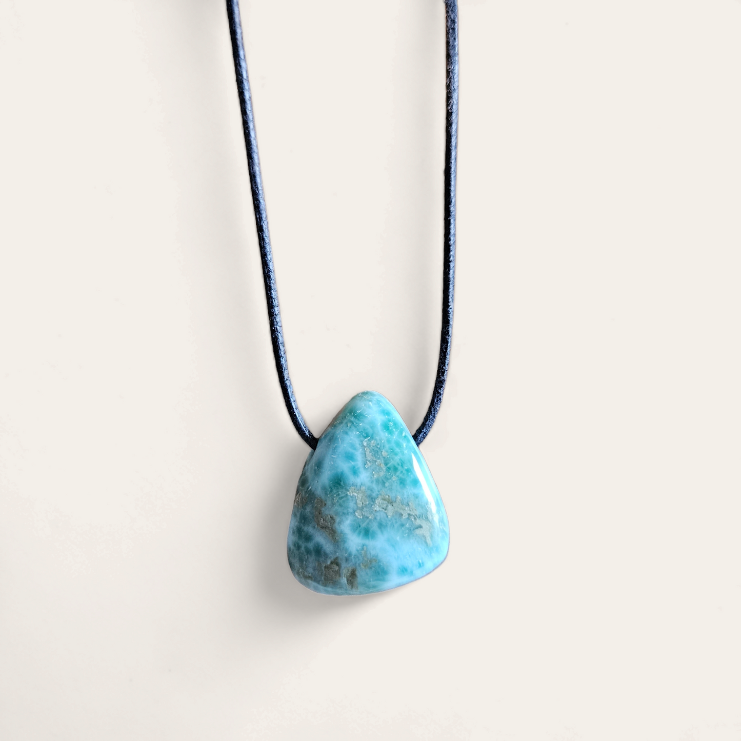 Larimar Kettenanhänger gebohrt