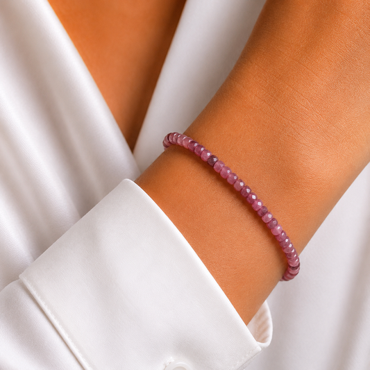 Pinker Turmalin Armband facettiert 4mm
