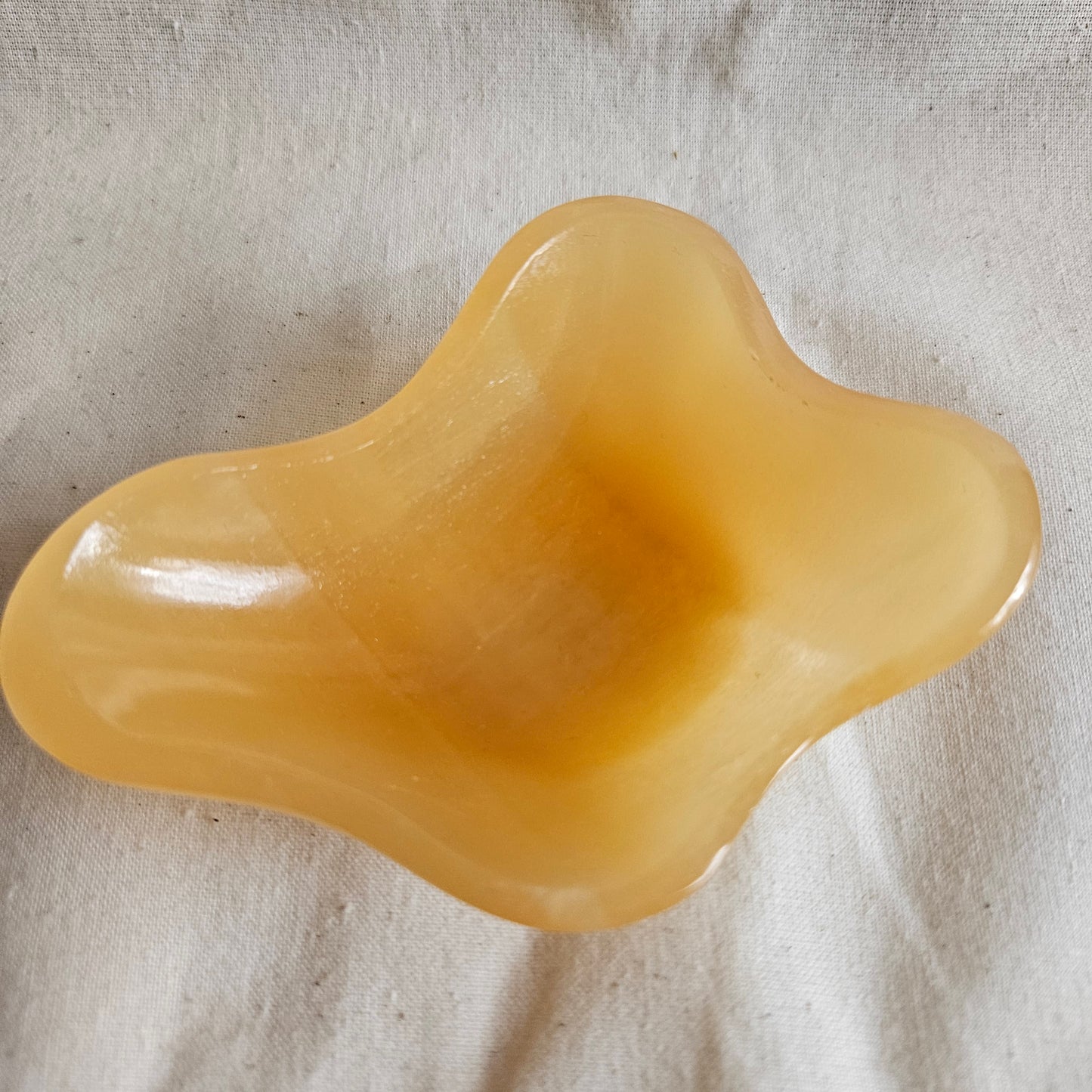 Orangen Calcit Schale