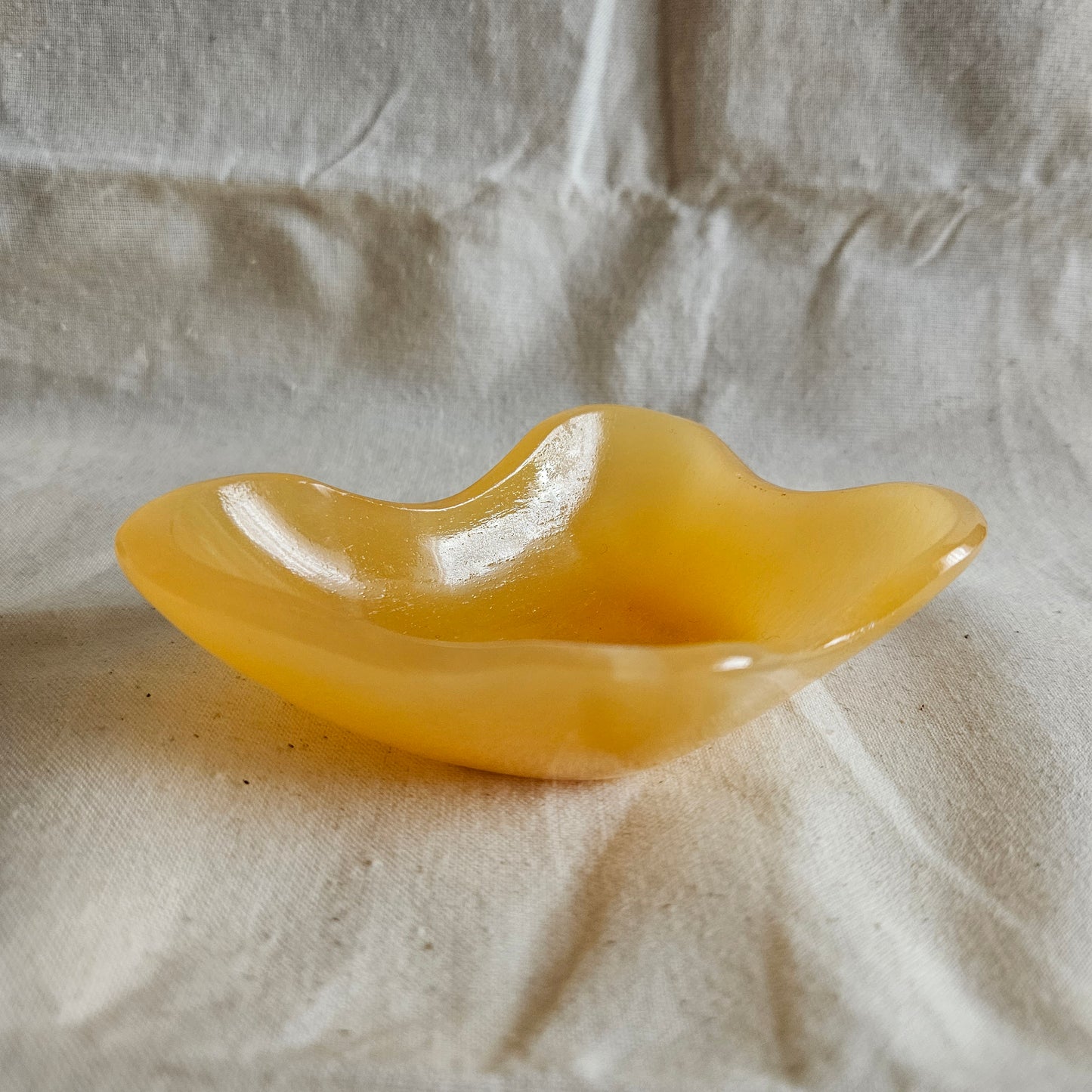 Orangen Calcit Schale