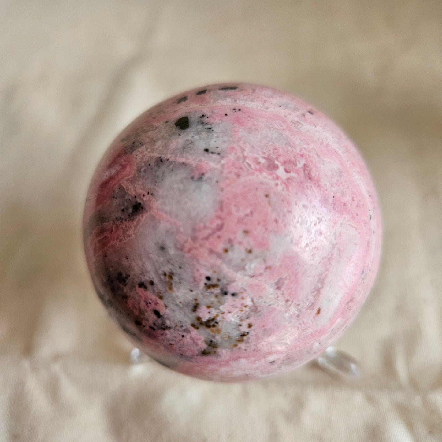 Rhodochrosit mit Pyrit Kugel
