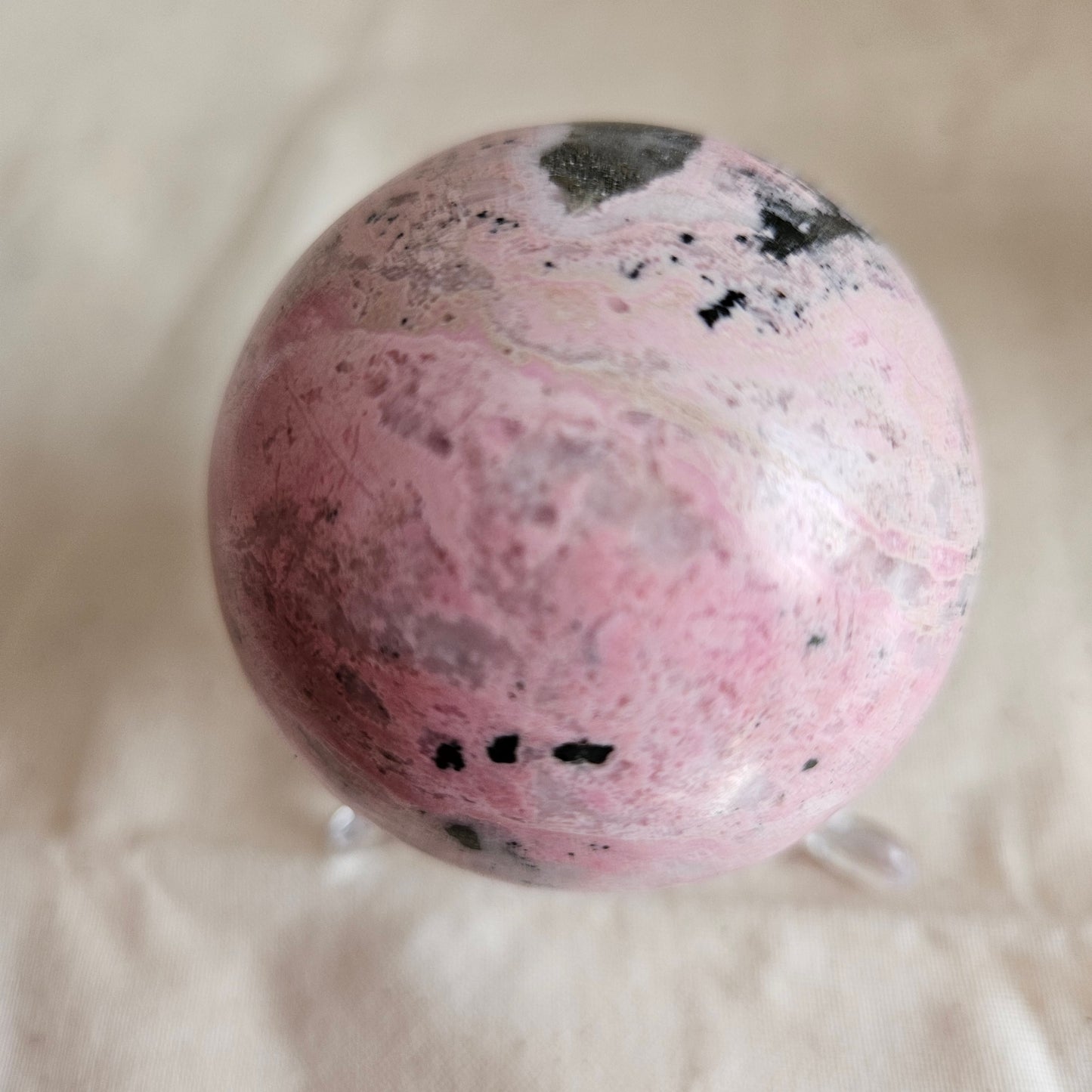 Rhodochrosit mit Pyrit Kugel