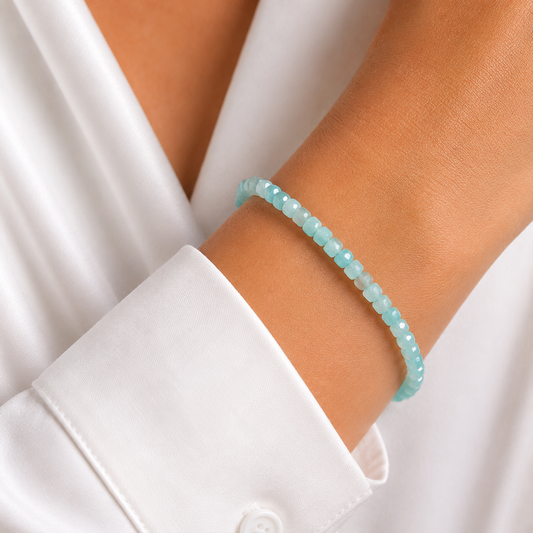 Amazonit Armband facettiert 4mm