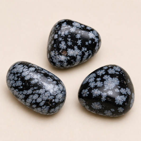 Schneeflocken Obsidian Trommelstein