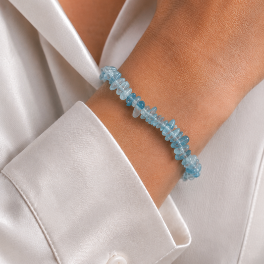 Aquamarin Splitterarmband