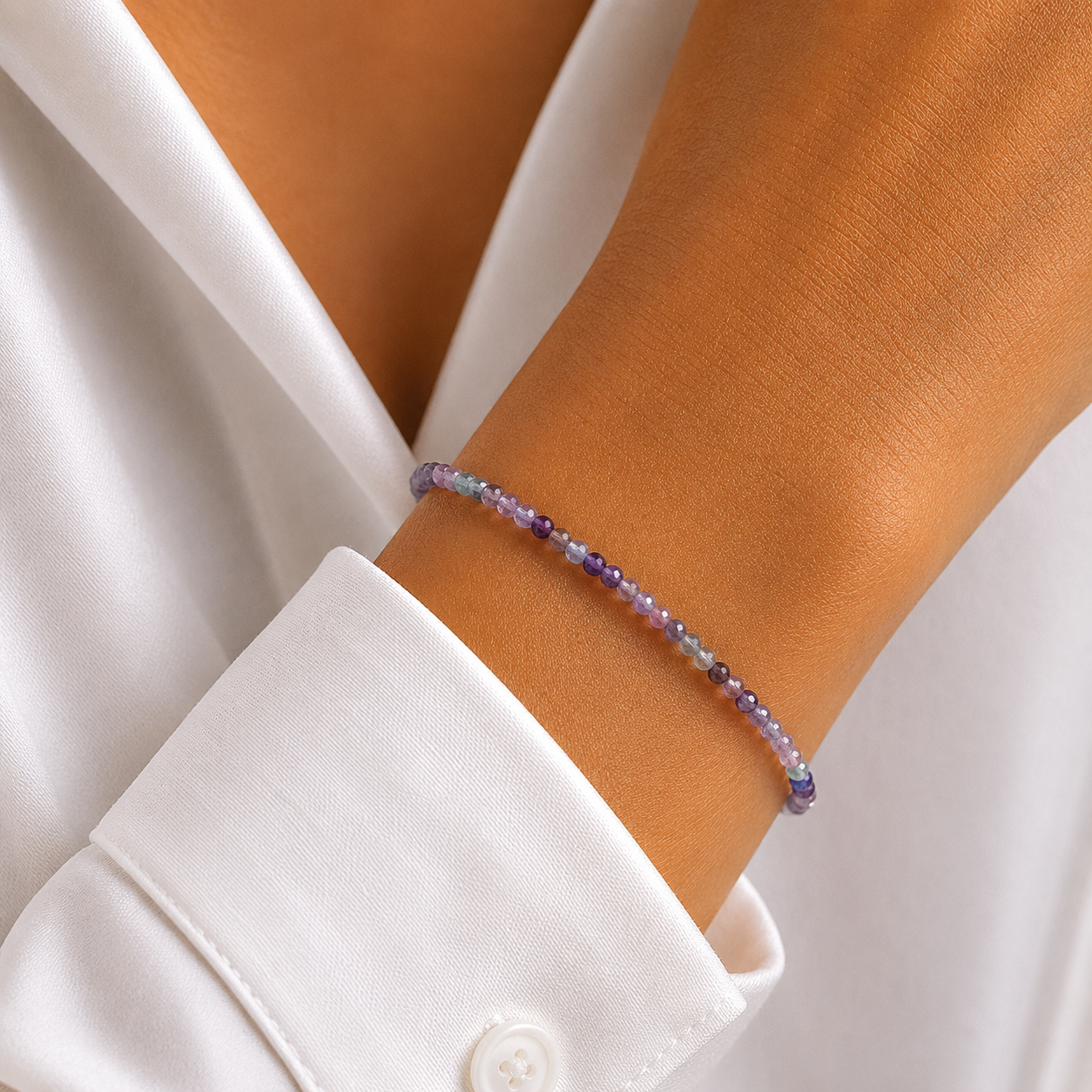 Fluorit Armband facettiert 3mm
