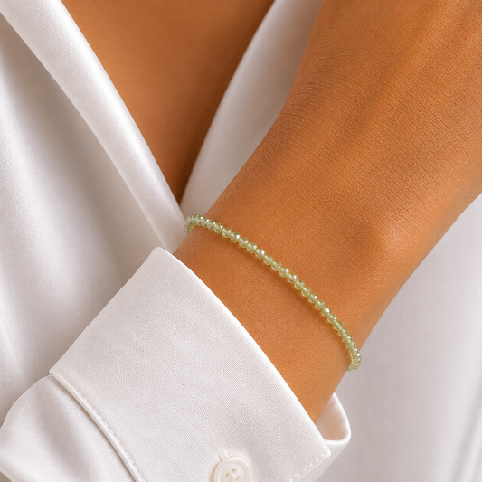Prehnit Armband facettiert 3mm