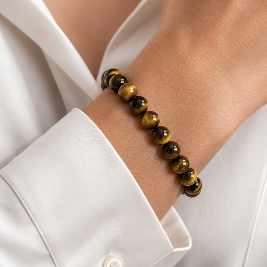 Tigerauge Armband Kugel 10mm