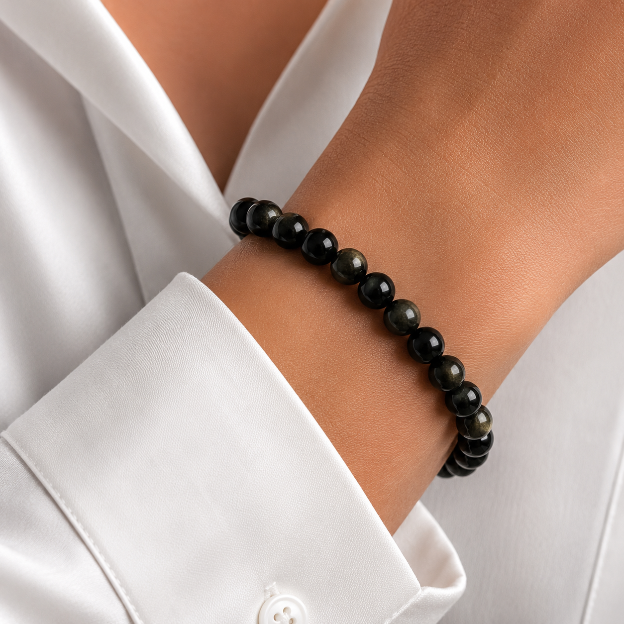 Goldobsidian Armband Kugel 8mm