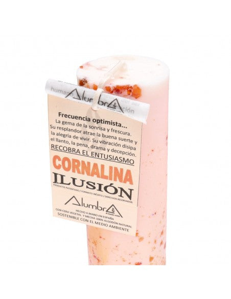 "Vorfreude" Ritualkerze mit Karneol