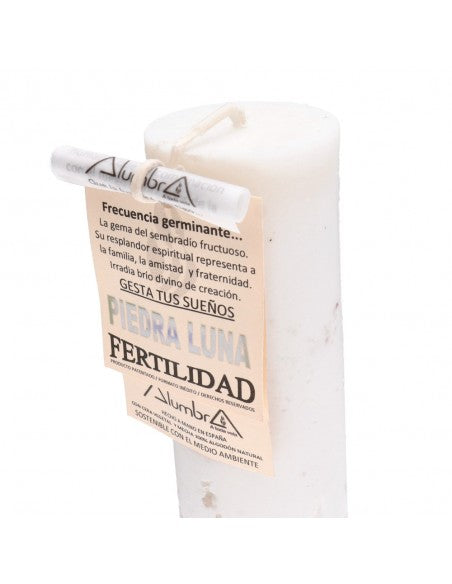 "Fruchtbarkeit" Ritualkerze mit Mondstein