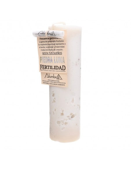 "Fruchtbarkeit" Ritualkerze mit Mondstein