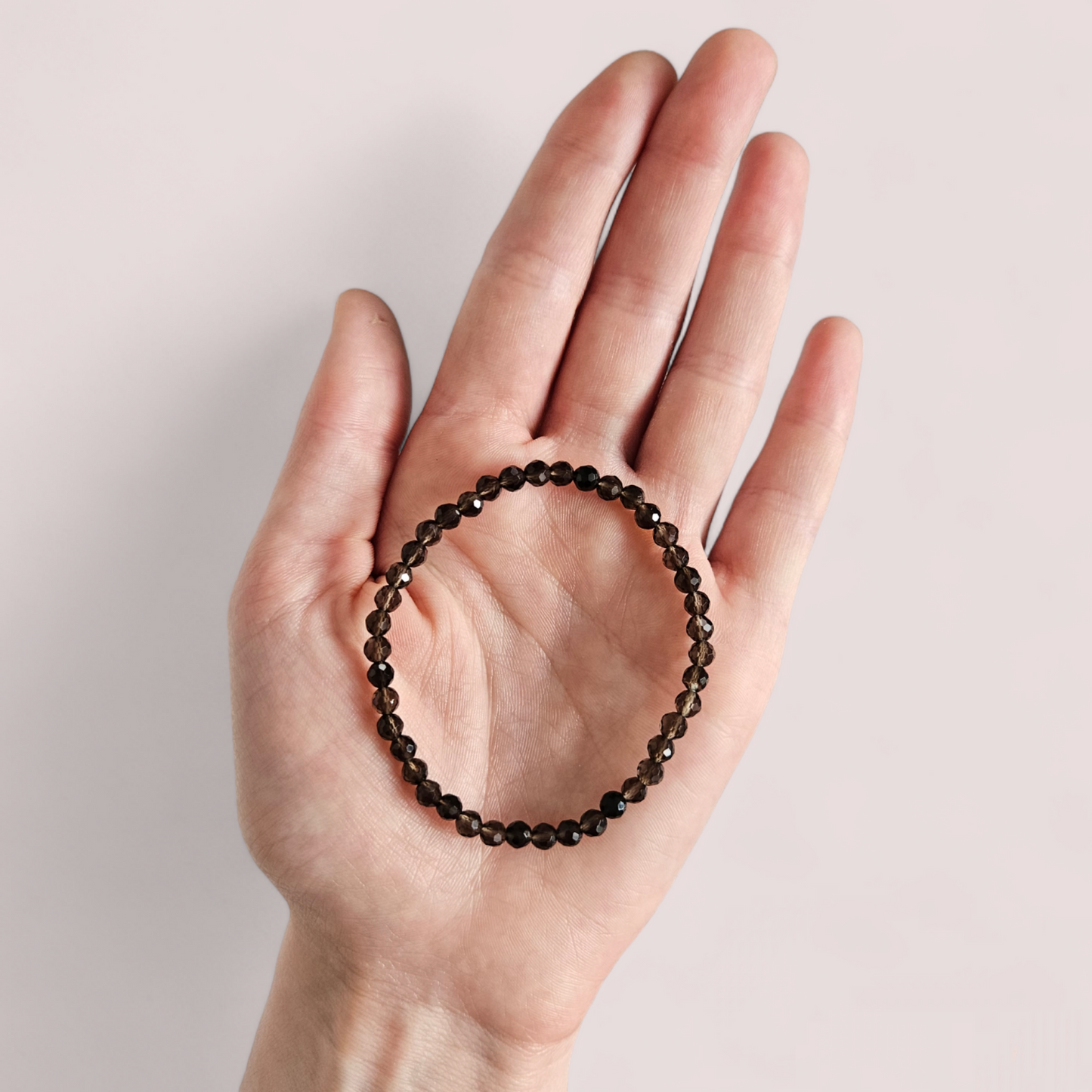 Rauchquarz Armband facettiert 4mm