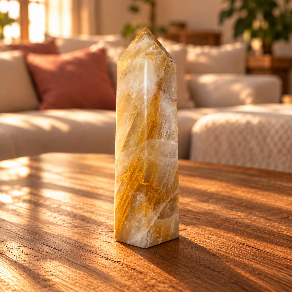 Golden Healer Quarz Turm XXL