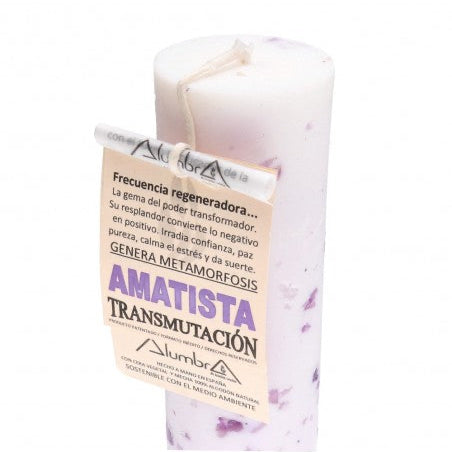 "Transformation" Ritualkerze mit Amethyst